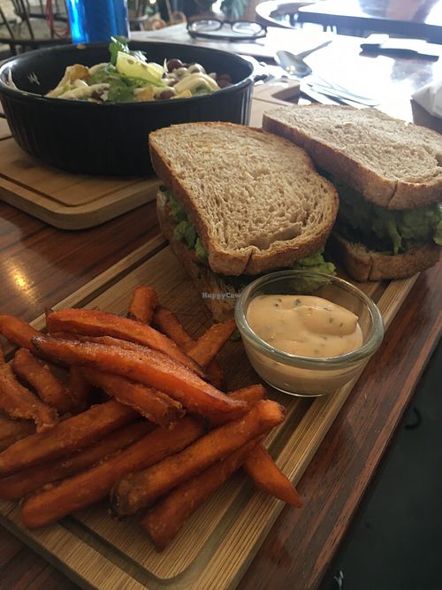 Vegan sandwich- yum! at Wheeler's Cafe in Penang