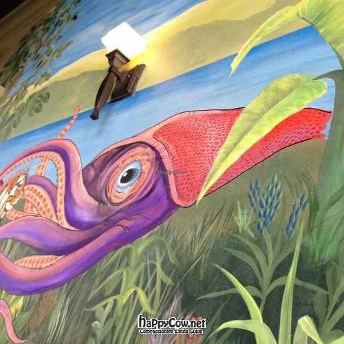 squiddy mural detail at Hungry Tiger in Portland