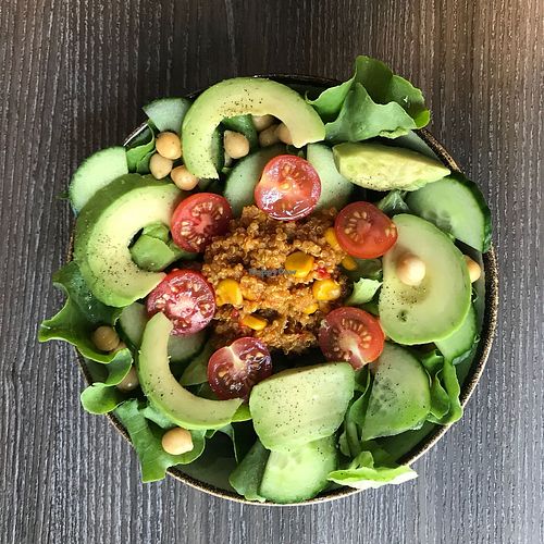 Avocado salad at Juice Junkie in Augsburg