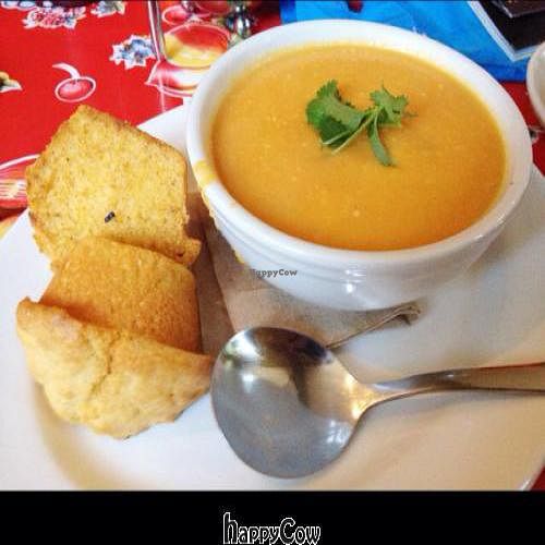 carrot cashew soup at Rebar Modern Food in Victoria