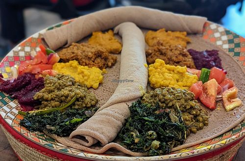 Vegan combo at Abyssinia Ethiopian in Calgary