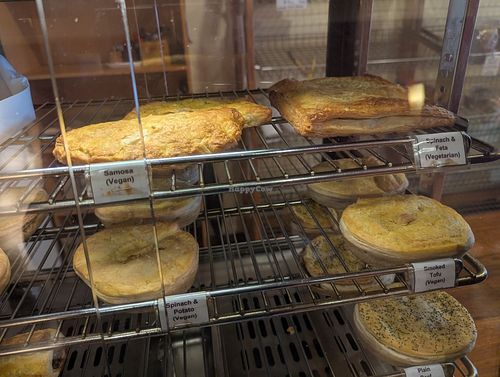 Savoury pies at Himalaya Bakery and Cafe in Daylesford