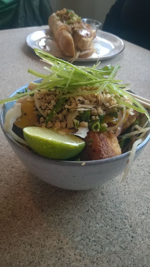 Mango, chilli, peanut and tofu Vietnamese salad  at Omni Cafe in Whitley Bay
