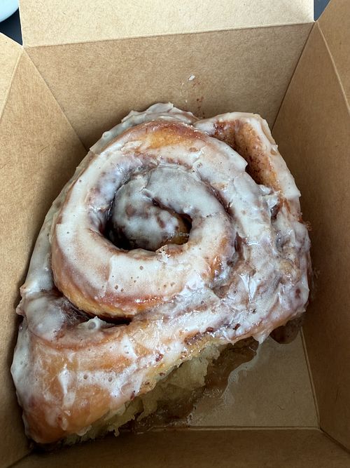 Cinnamon rolls are vegan!   at Provisions in Vallejo