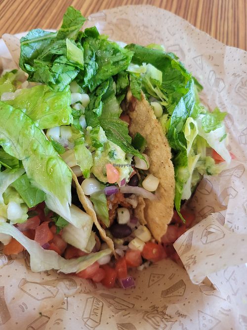 vegan tofu tacos at Chipotle in La Mesa