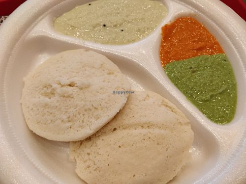 2 pieces of healthy Idly at Veera's Cafe - Alexandra in Central Singapore