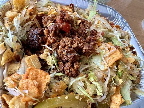 Salad with vegan haggis   at FreshMex in Aberdeen