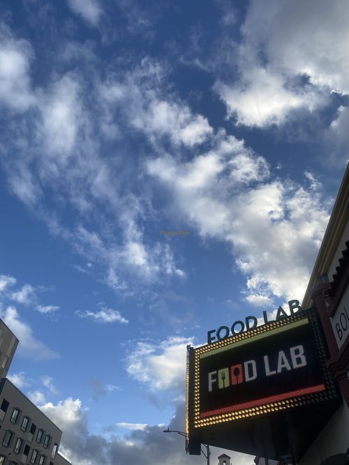 Food Lab Exterior w/California Sky ⛅️  at Monty's Good Burger in Riverside