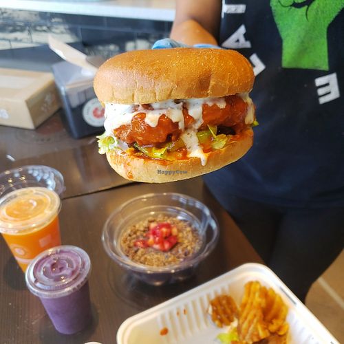 Buffalo Chick'n at Pure Juicery Bar in Cary