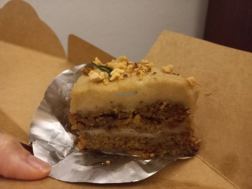 Carrot cake with cashew frosting at The Dorm Bakery in Chiang Mai