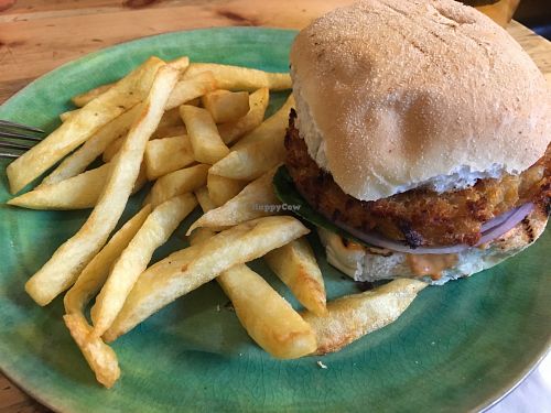 Harissa bean burger at The Belle Vue in South West London