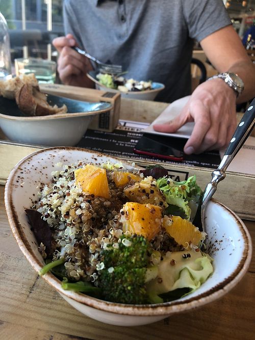 Fresh quinoa salad at GreenVita in Terrassa