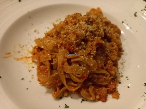 Taglletelle tofu ragu at Pasta Corner in Chiang Mai