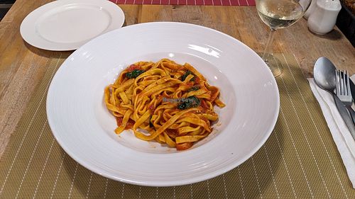 tomato basil tagliatelle   at Pasta Corner in Chiang Mai
