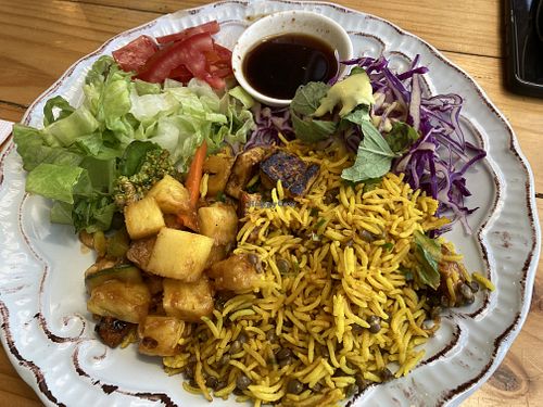 Curcuma dish at plate  at Curcuma in Pichilemu