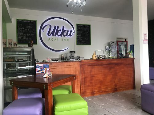 Inside  at Ukku Acai Bar in Puerto Ayora