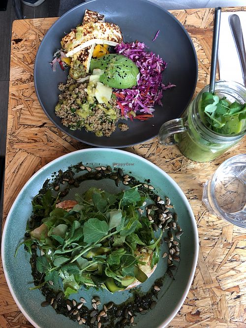 Asian bowl and artichoke toast  at The Fig in Hastings