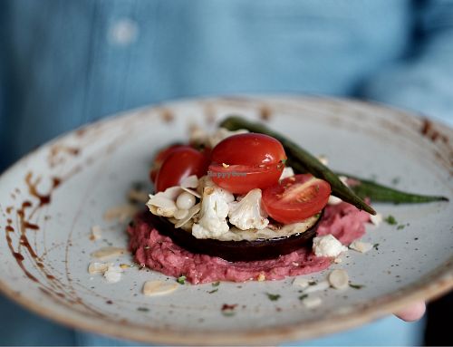 Beetroot Hummus , plant based time at Man & The Figs in Bangkok