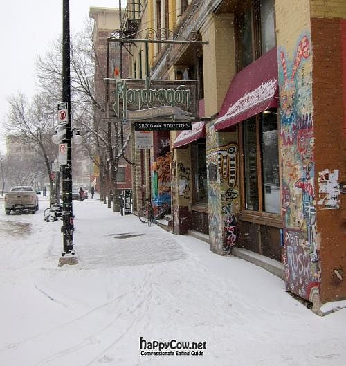 Front view at Mondragon Bookstore and Coffeehouse in Winnipeg