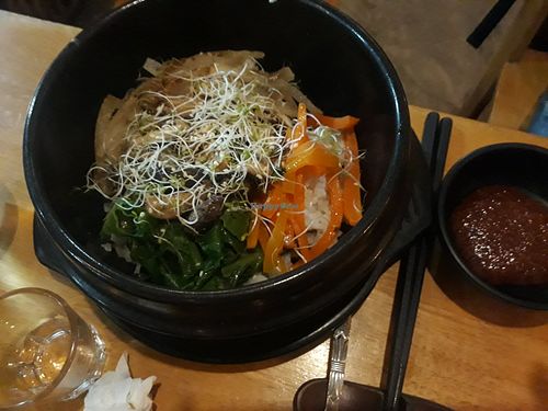 Rice bowl (bimibap) at Seoul Vibe in Koh Phangan