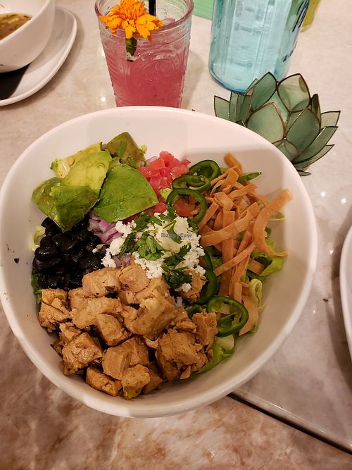 Gardian salad at Tocaya Organica - Fifth Ave in San Diego