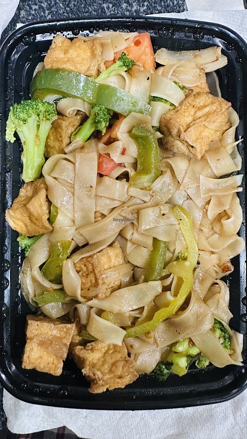 #28 Pad Kee Mao with tofu  at Thai Kitchen in Pocatello