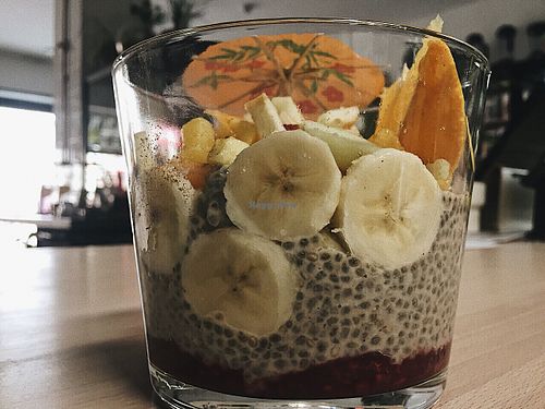 Chia pudding in coconut milk at bistro ZDRAVO in Sarajevo