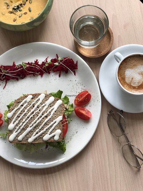 ‘Tuna’ salad sandwich at bistro ZDRAVO in Sarajevo