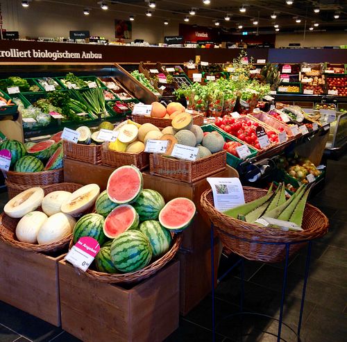 Fruits and vegetables  at denn's Biomarkt  in Aalen