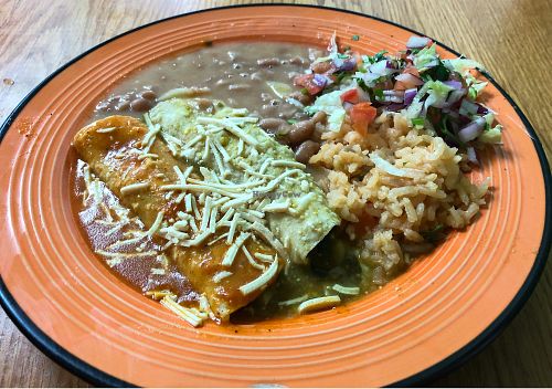 Red & Green Enchiladas  at Borreguitas in Pomona