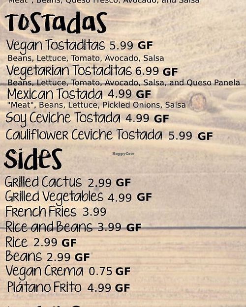 Updated Menu - Feb 2020 at Borreguitas in Pomona