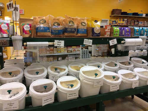 A veritable bouquet of flours! at Scoop 'n Weigh Bulk Foods in Winnipeg