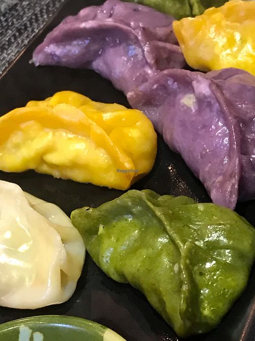 Vegetable and tofu dumplings at Pure Lotus in Yangshuo