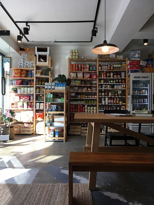 grocery section at Vegan Space in Seoul