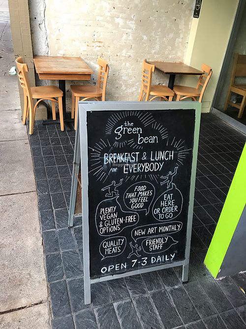 Welcome sign at Green Bean in Northampton