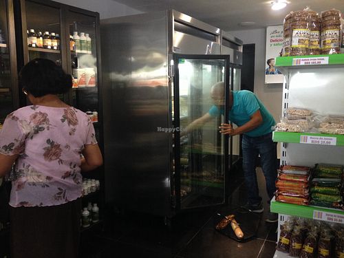 Here is where I always buy veggie meats :) at Calias in Santo Domingo