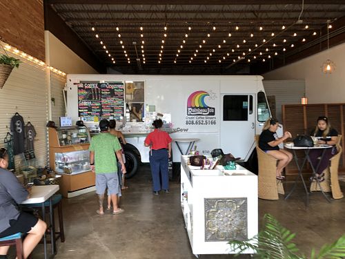 Interior - still with the food truck vibe at Rainbeau Jo's in Lihue