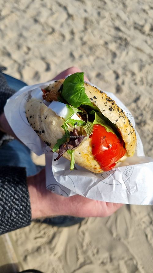 Athens bagel (nice if you like vegan feta) at Big Bad Bagels - Baznicas in Riga