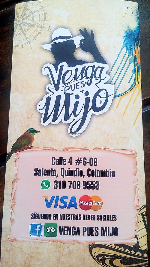 Contact info at Venga pues Mijo in Salento