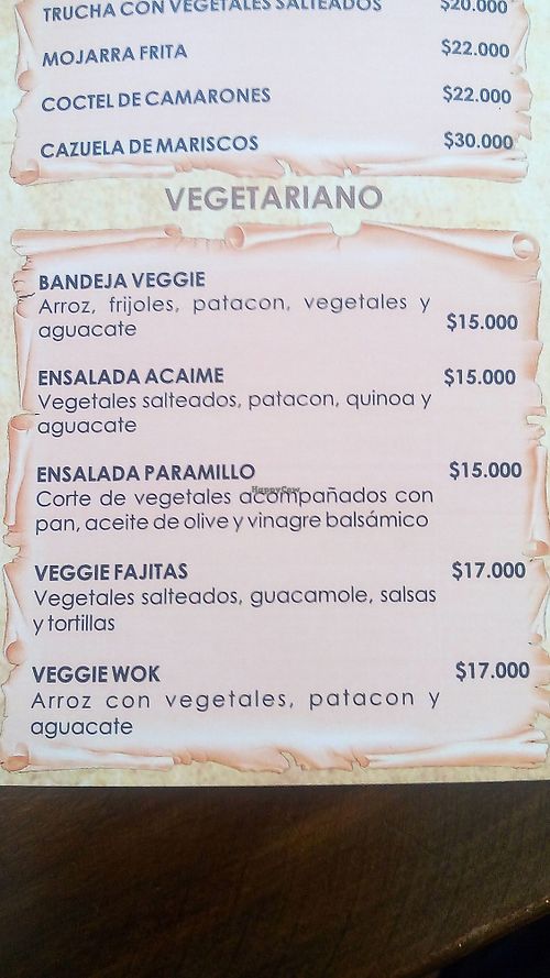 Vegan options at Venga pues Mijo in Salento