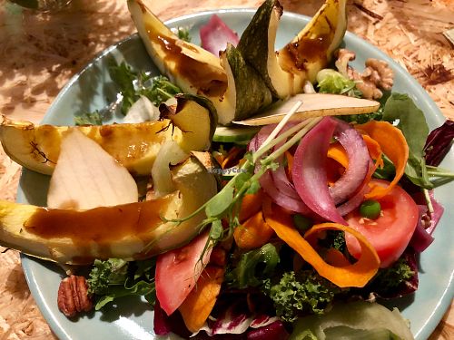 pumpkin on salad at Botanica in Magdeburg