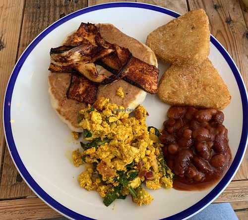 Vegan Brunch Stack at Unity Grill in Ayr