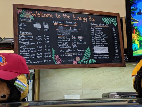 in-store drinks bar at Organic Earth Market in Halifax