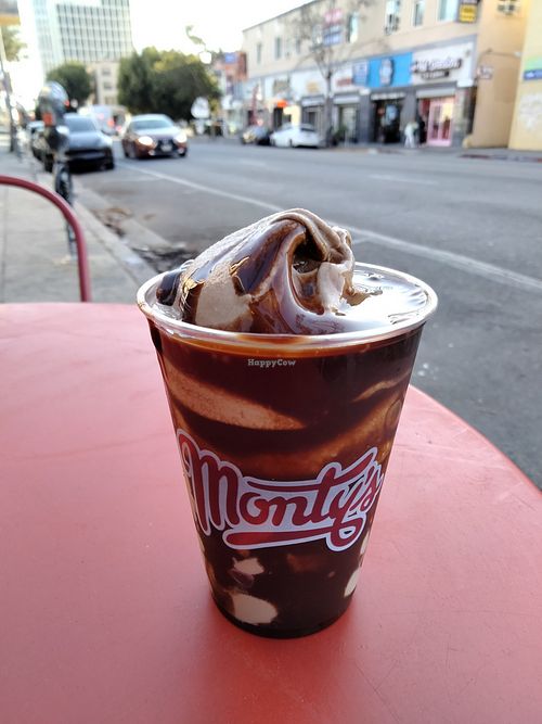Mini chocolate shake at Monty's Good Burger - Koreatown in Los Angeles