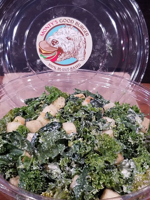 Kale salad at Monty's Good Burger - Koreatown in Los Angeles