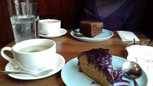 Cake. Chocolate and Blueberry. Both gorgeous. Even bigger than the picture shows! at Cafe Aina in Stirling