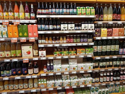 organic drinks at NaturaSi in Florence