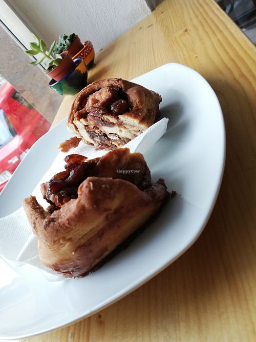cinnamon roll to die for ...  at Tablespoon Bakery Cafe in Mallorca