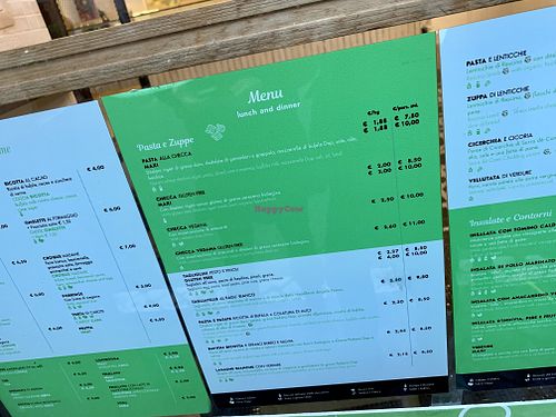 menu at Ciao Checca in Rome