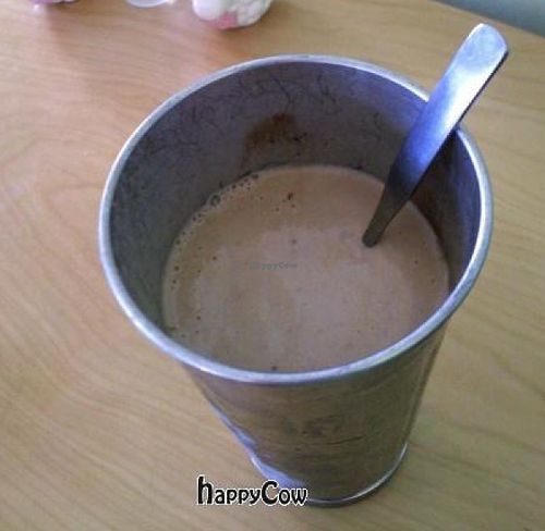 banana mocha vegan milkshake (made with Rice Dream) at Meridian Cafe in Louisville